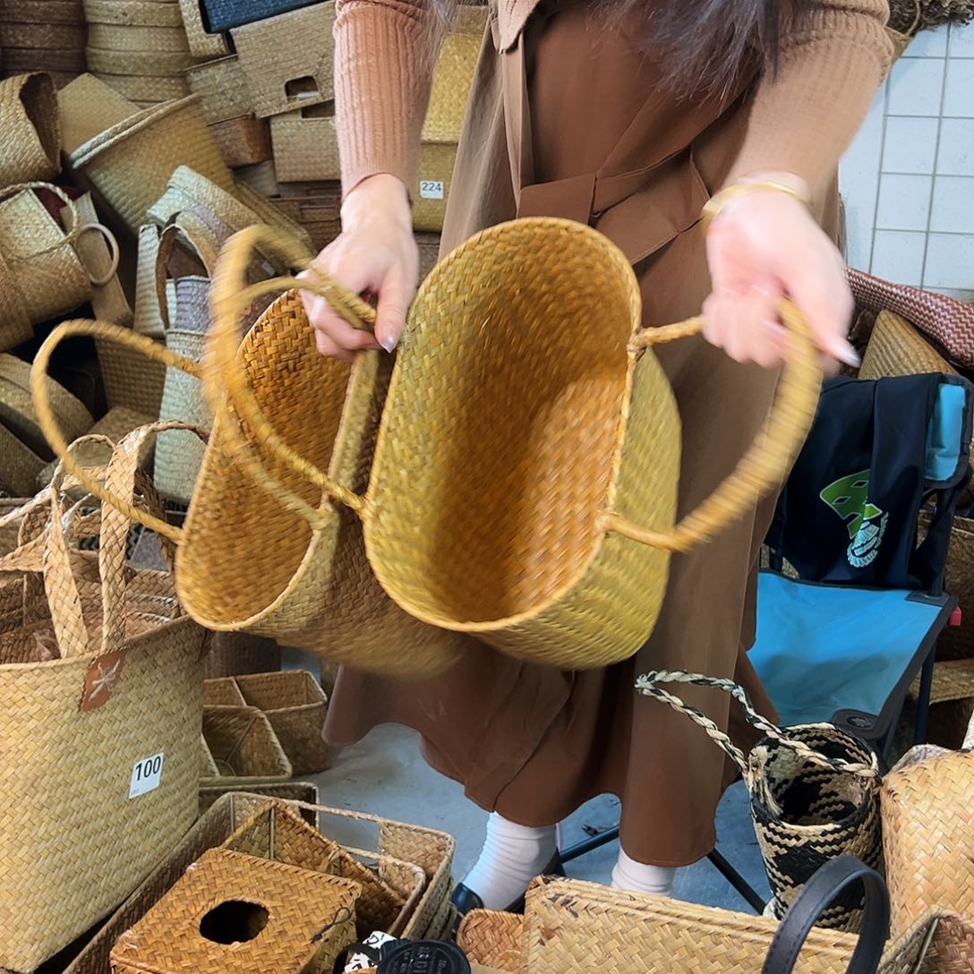 编织带草编包/草编收纳盒微瑕疵