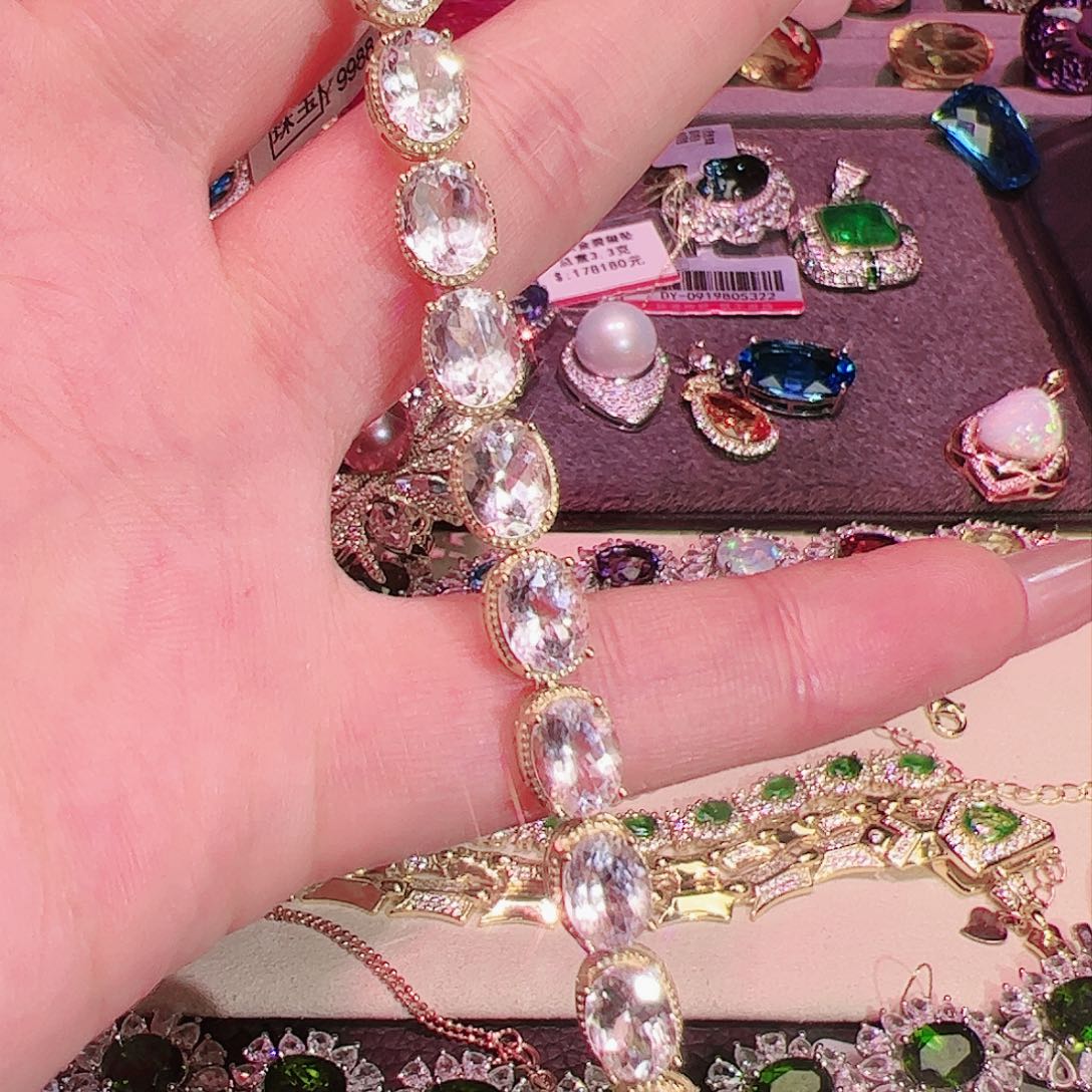 海蓝宝石手链银S925镶嵌