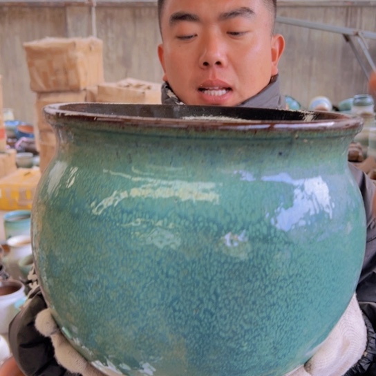 紫砂花盆高27口30————