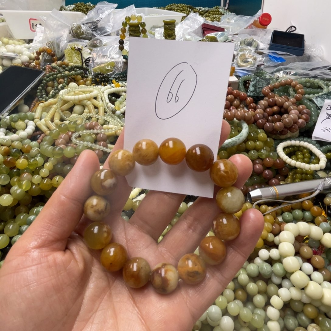 蛇纹石玉手链合金