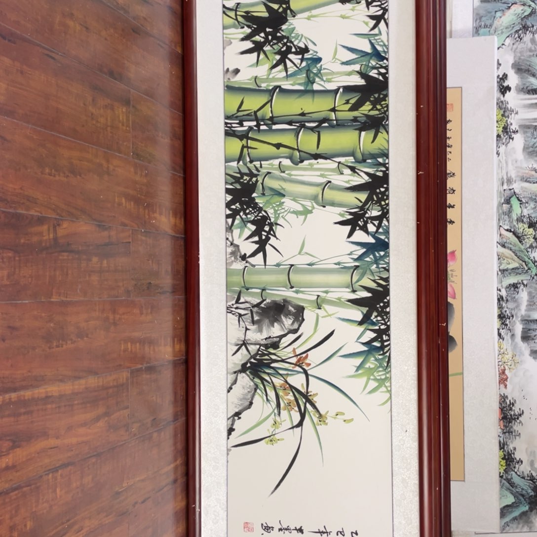 国画带框尺寸48*163厘米