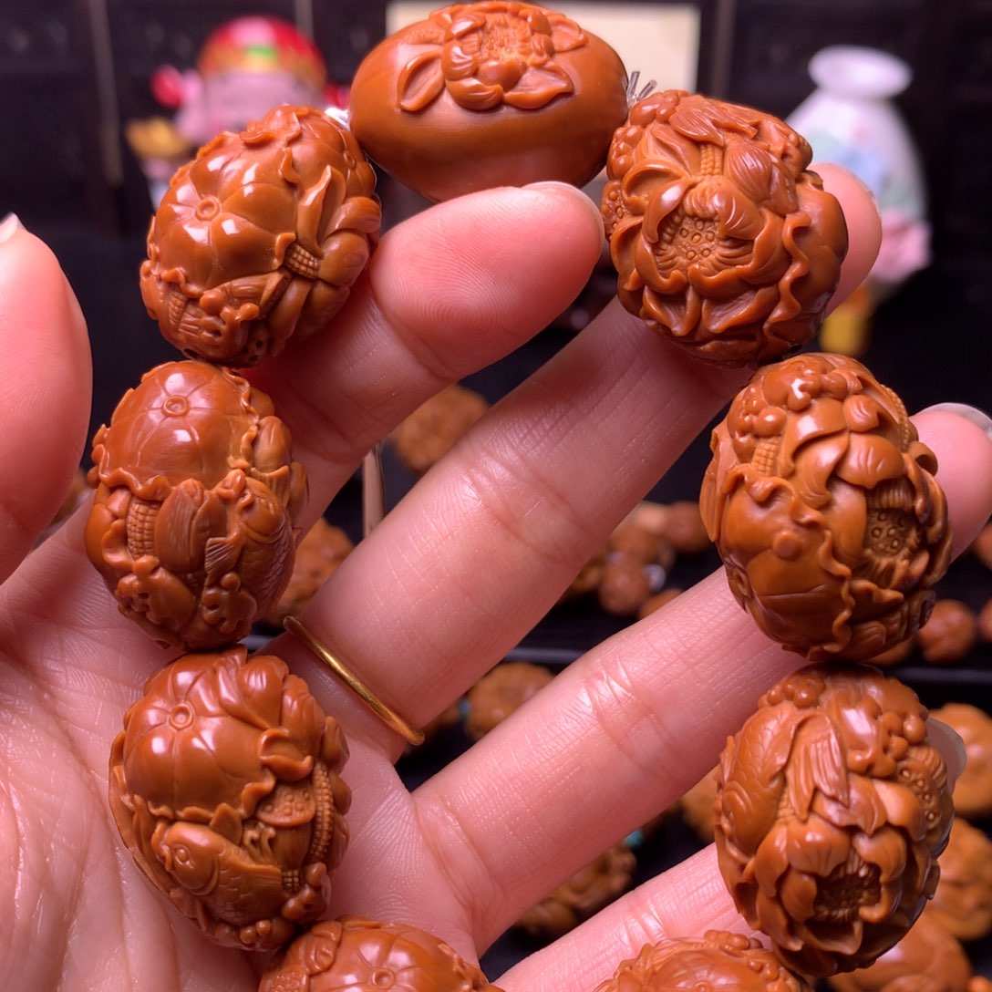 橄榄核手串/手链荷塘月色