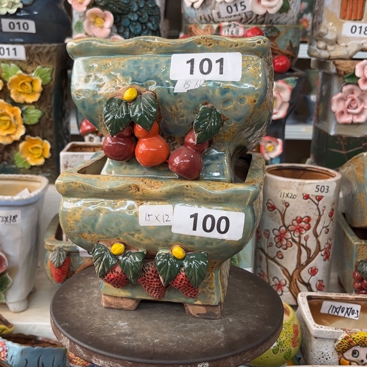 紫砂花盆粗陶材质多肉花盆