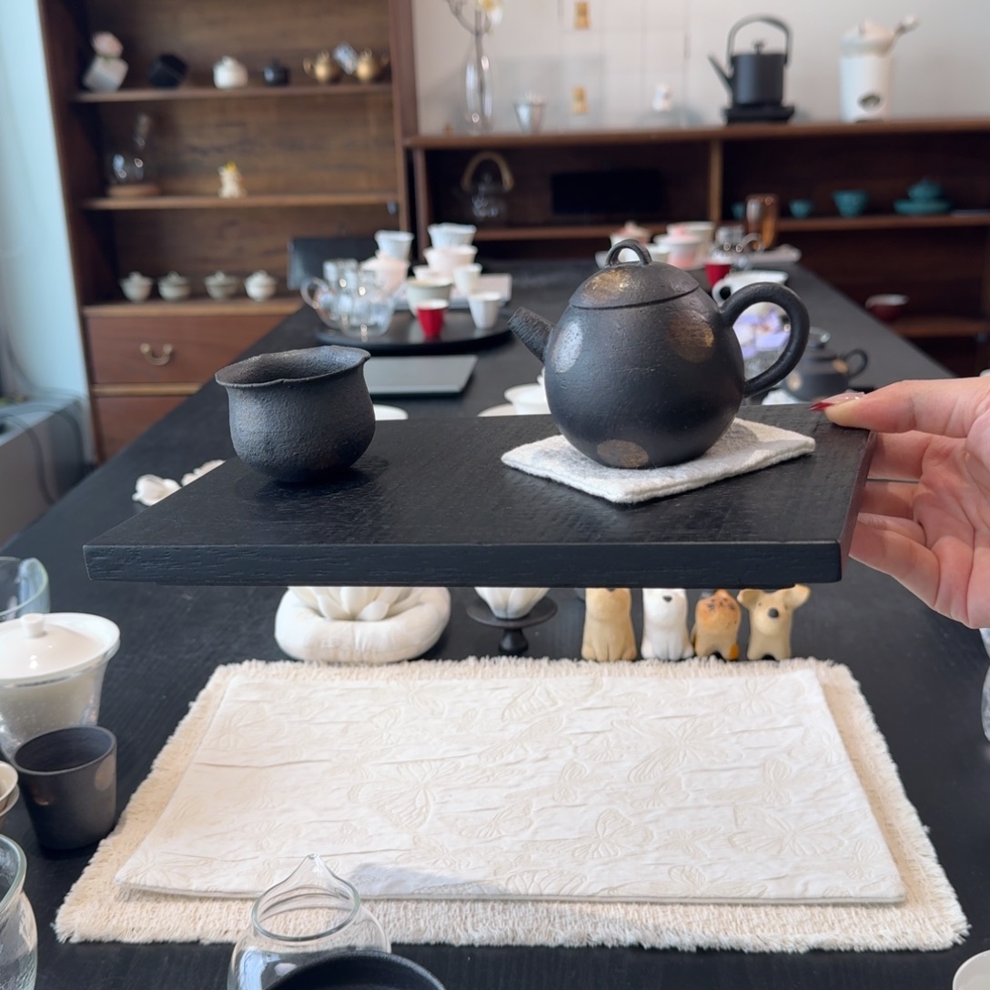 手作龙蛋加铃铛主人杯加茶盘