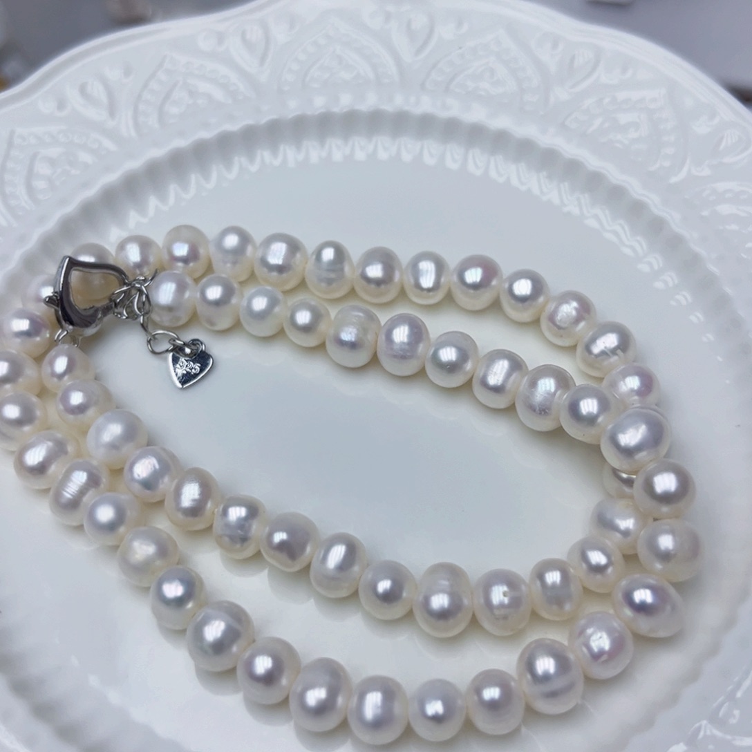 淡水珍珠颈饰银S925镶嵌