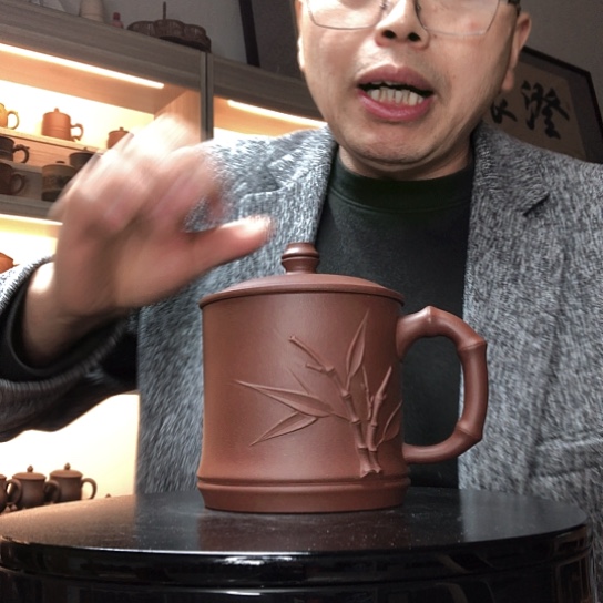 茶杯紫泥雅竹杯容量450