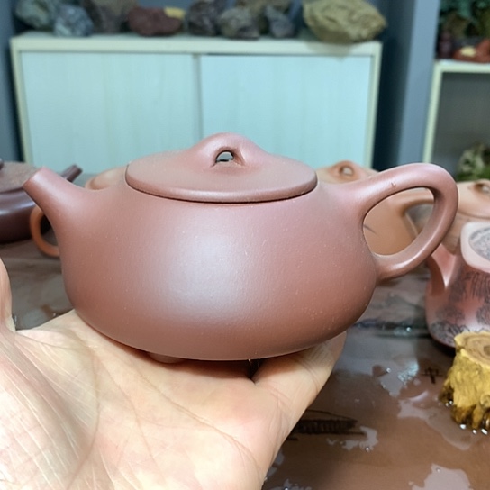 紫砂茶杯半手工制作原矿老紫泥紫砂壶容量260