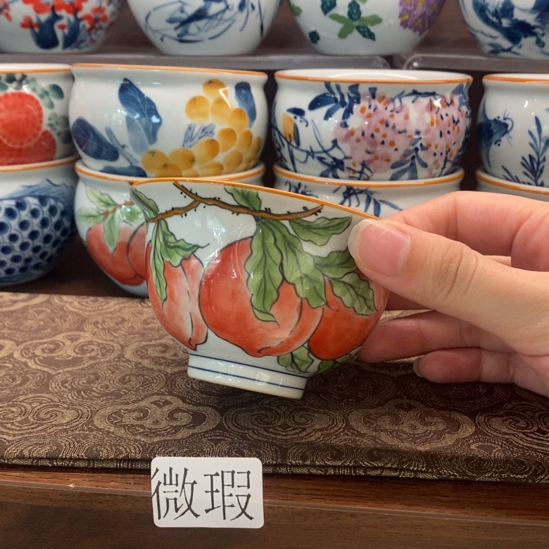 釉下彩老陶泥手工绘制