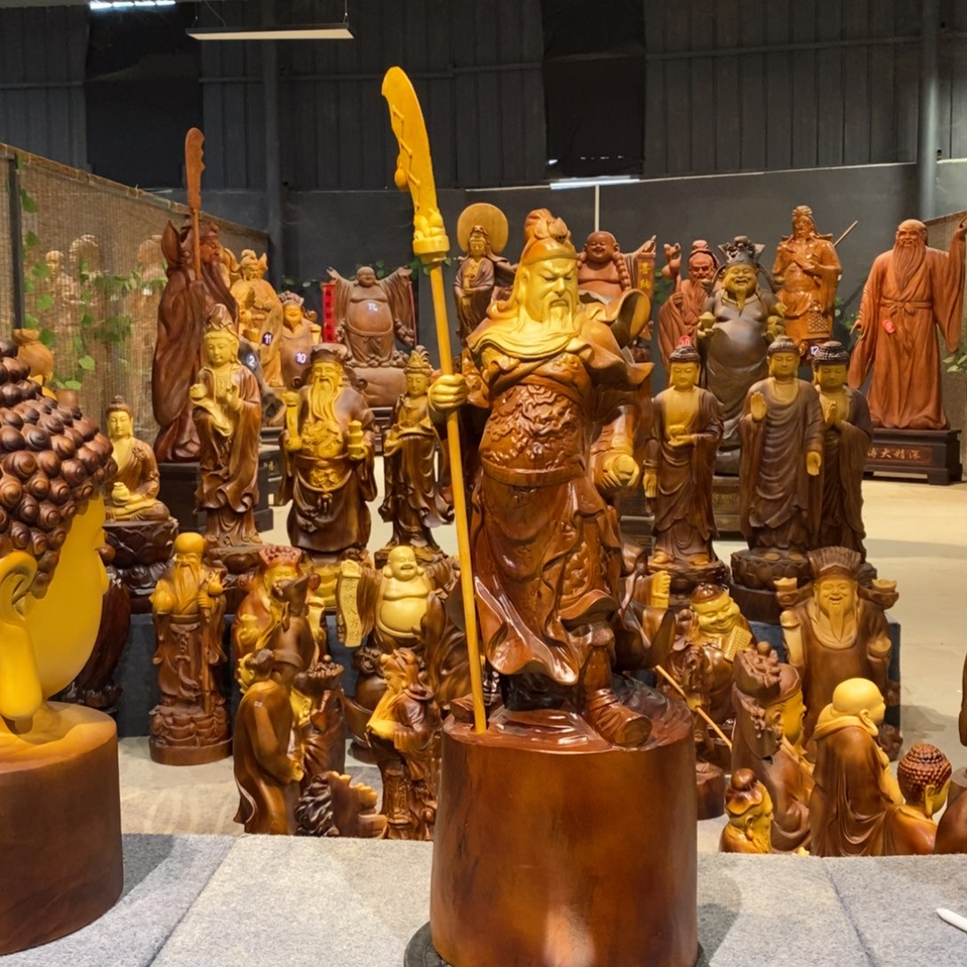 鑫***制香樟木60高立刀关公