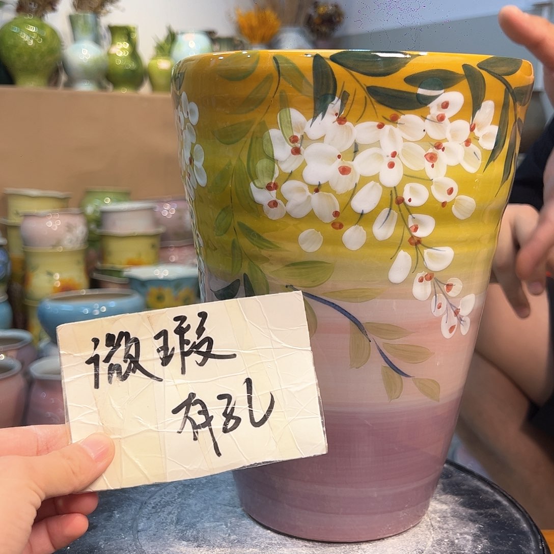 景德镇陶瓷花盆瑕123