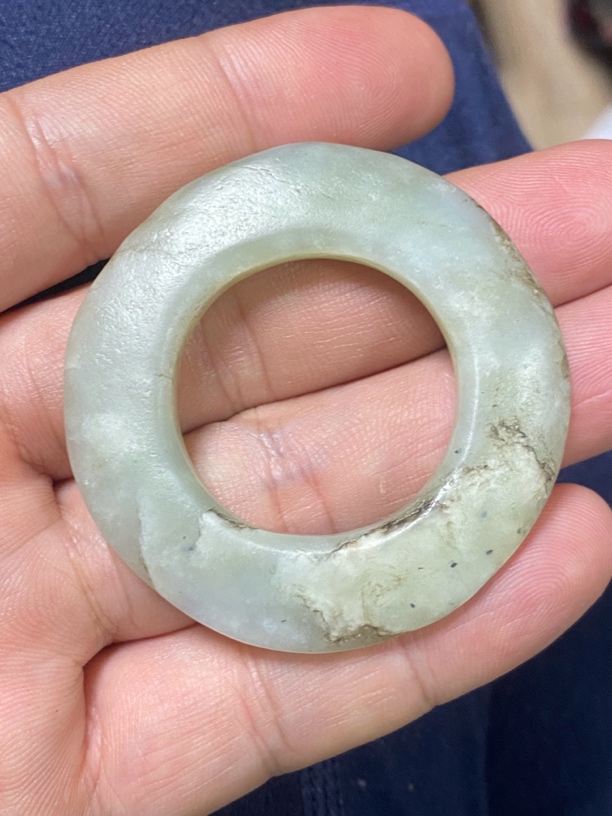 河磨奇石圆璧型件