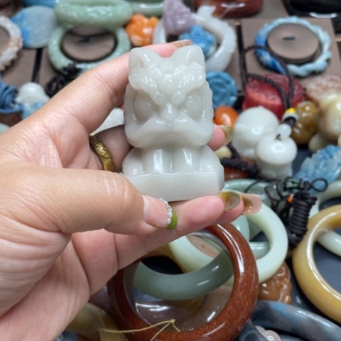 合金石英质玉（黄龙玉）手链