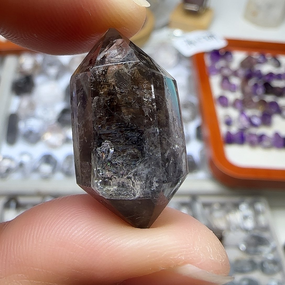 水晶珠宝半成品未镶嵌闪灵双尖随形