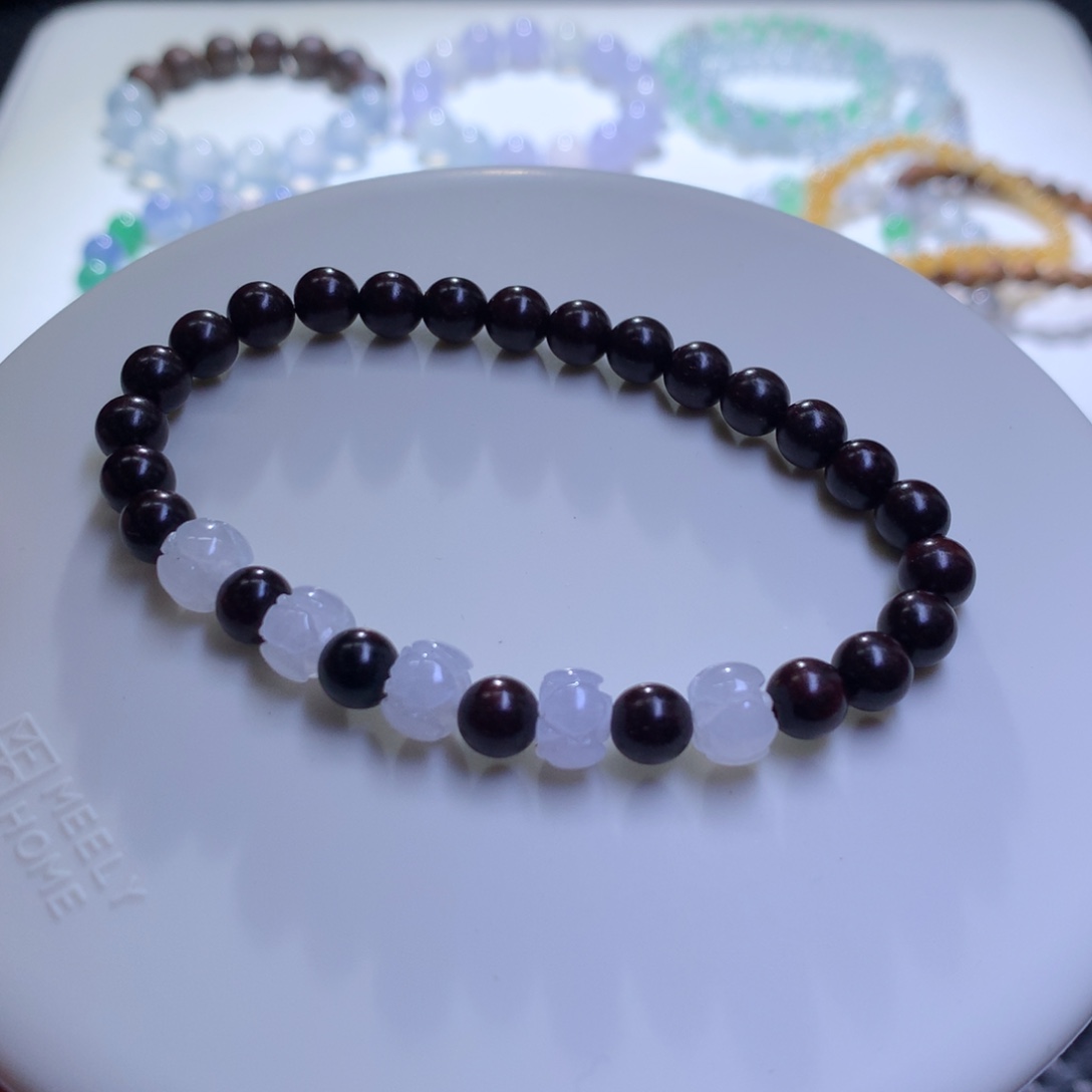 未镶嵌手链翡翠O****e翡翠莲蓬手串