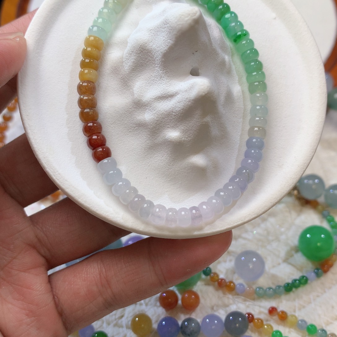 翡翠散珠算盘珠渐变色