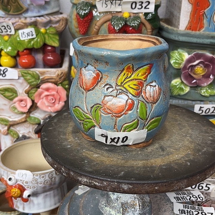 粗陶材质多肉花盆