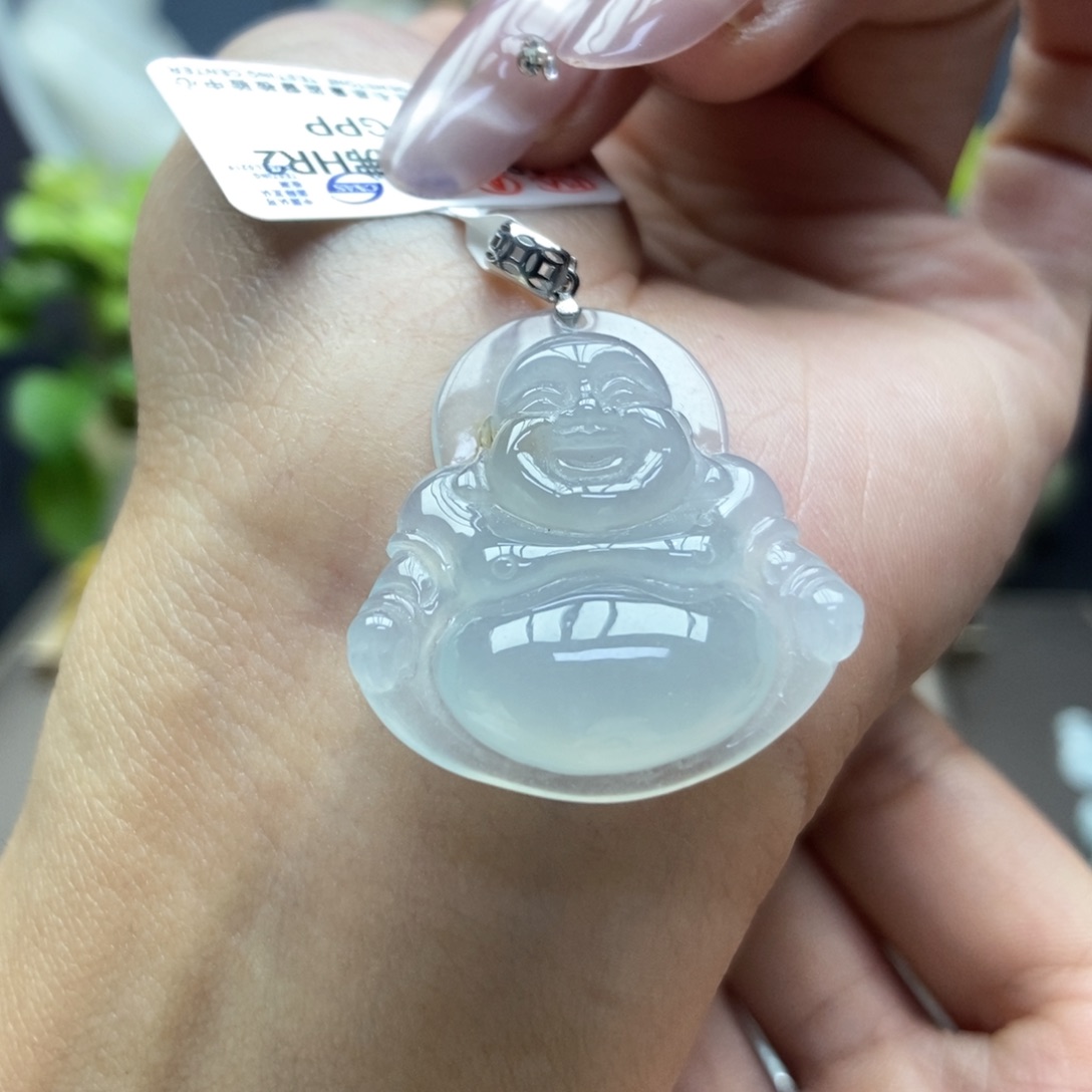 翡翠颈饰18K金镶嵌吊坠11