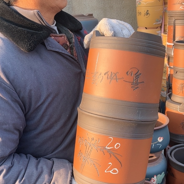 紫砂紫砂花盆也太