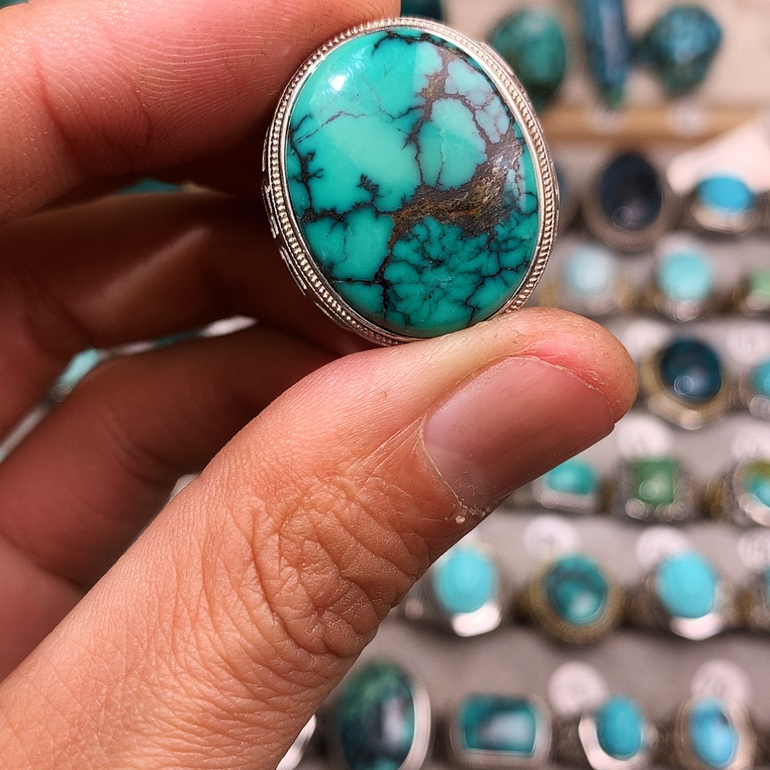 绿松石挂件银S925镶嵌谓*无