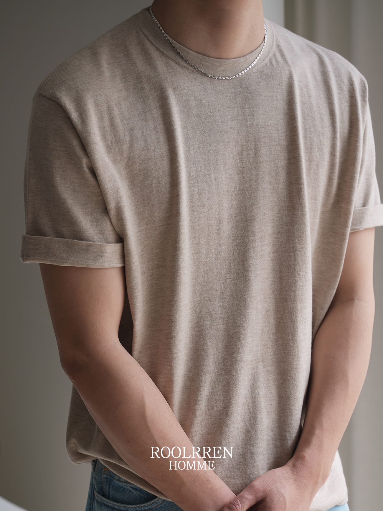 ROOLRREN UPW可机洗有机棉混纺【0触感0负重】柔软亲肤纯色短袖