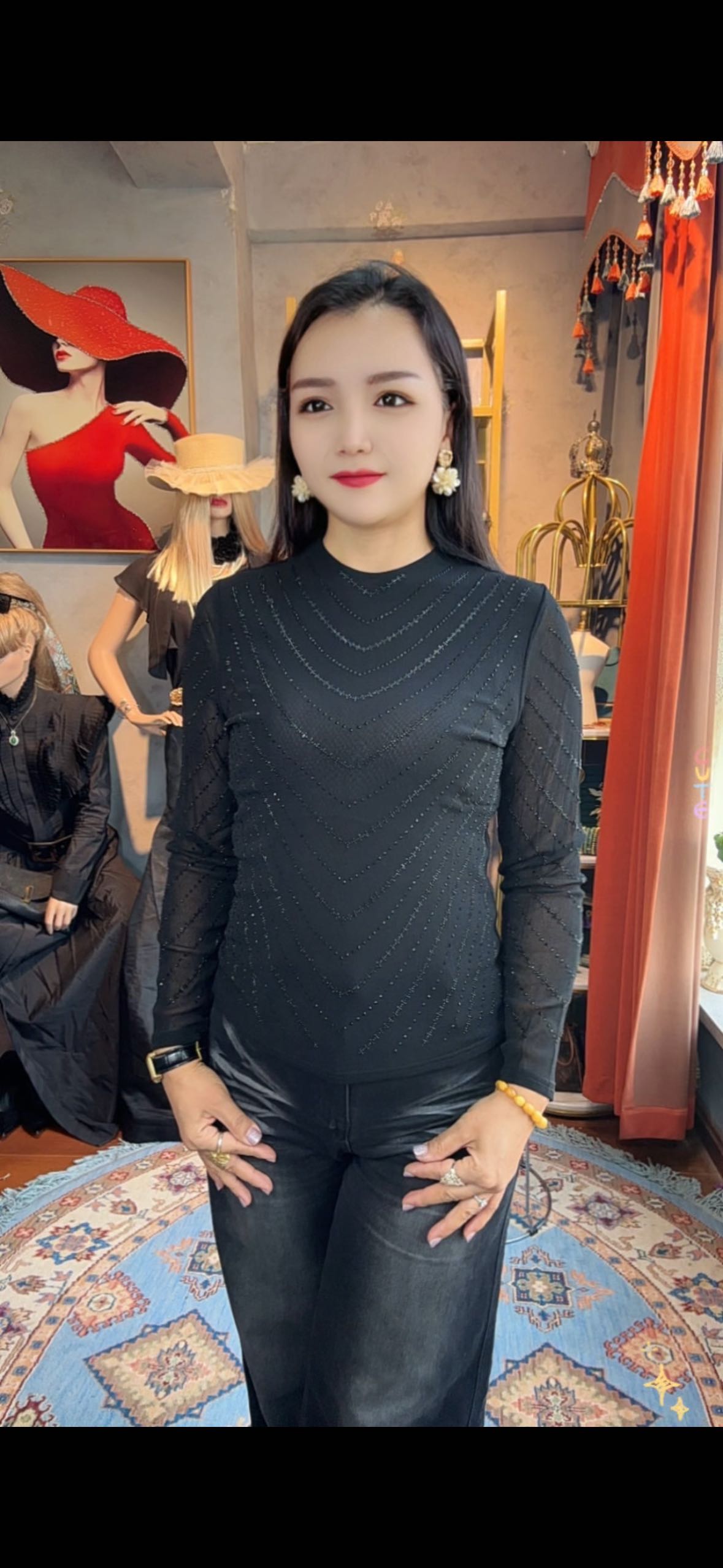 高档氧气烫钻T恤