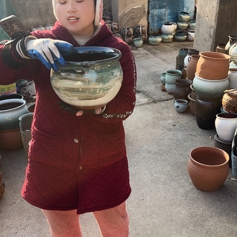 口25高18瑕疵盆子 