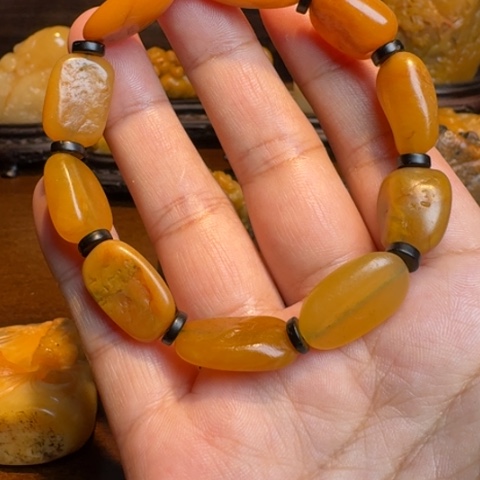 寿山石其他不****年田黄手串