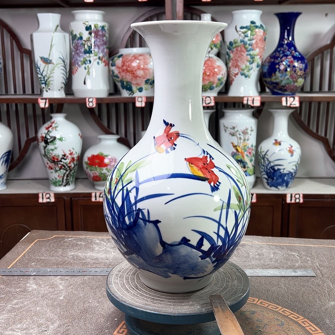 摆件陶景德镇陶瓷赏玉