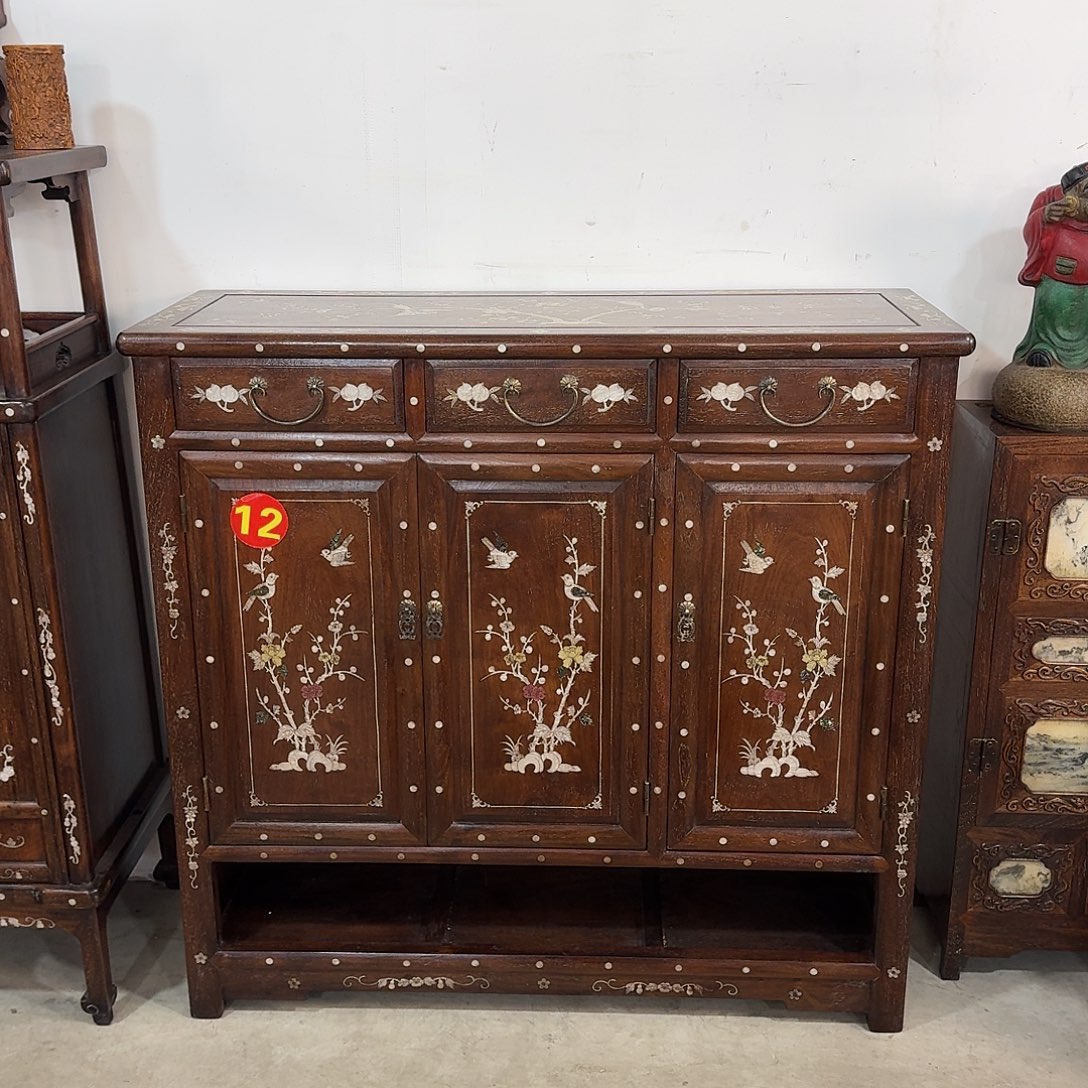 阳***光木复古装饰摆件鞋柜110/40/105厘米