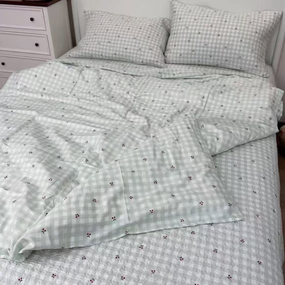 被罩【小樱桃】2*2.3米水洗棉双人被罩面料柔软亲肤透气 