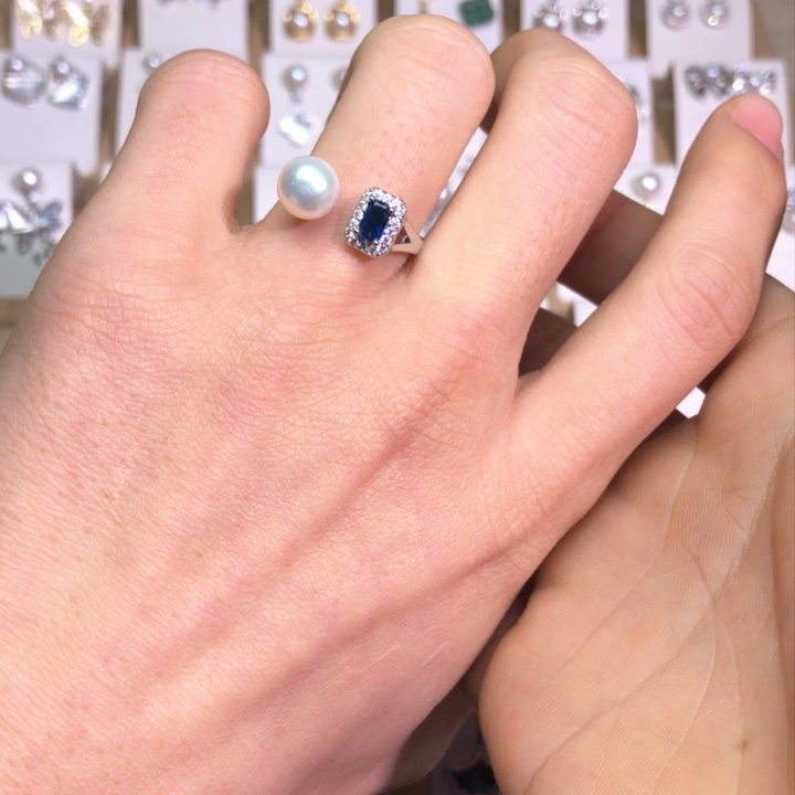 淡水珍珠耳饰银S925镶嵌