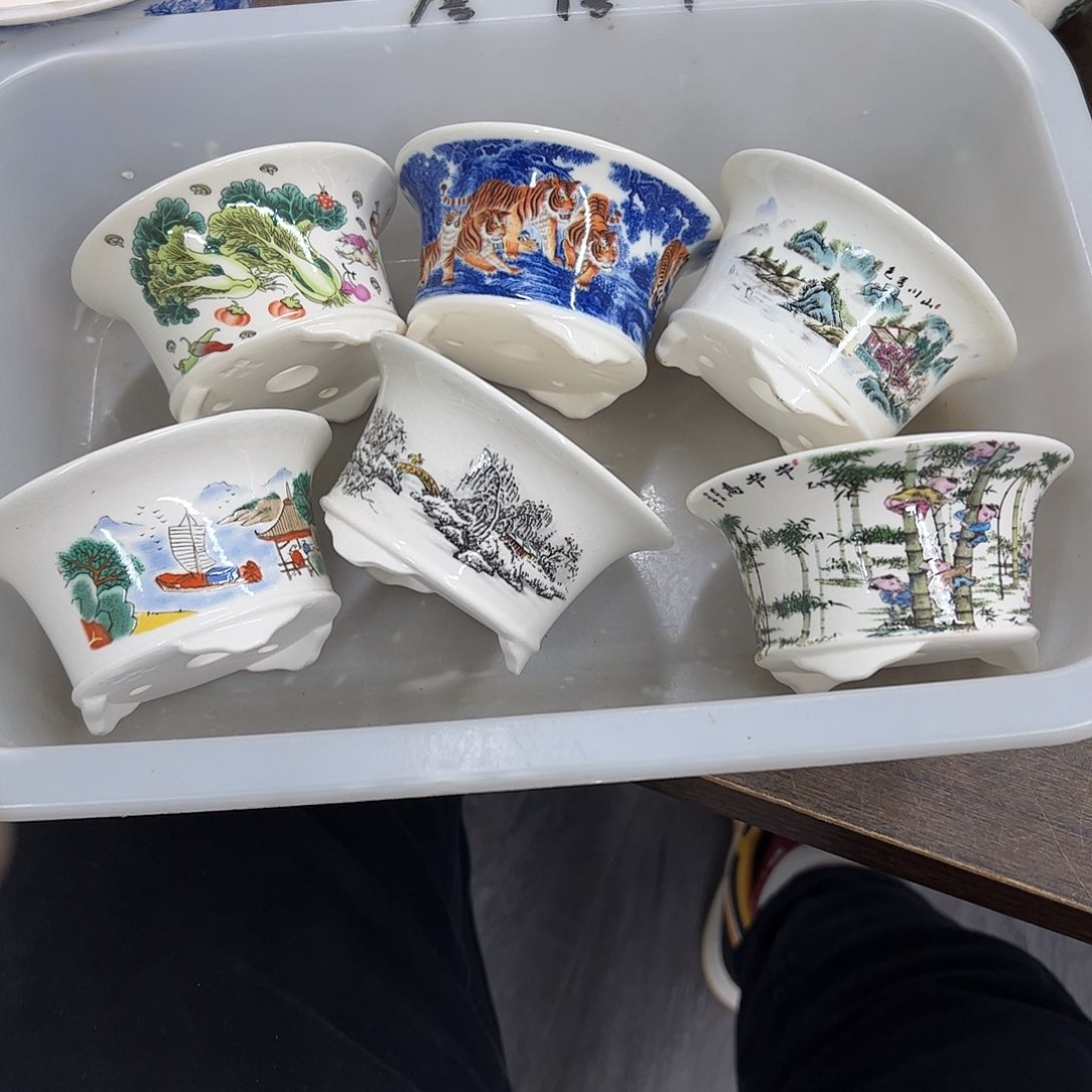 紫砂花盆1号瑕疵6个9.5/5cm福利