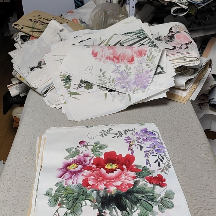 查***乐国画落款后台备注