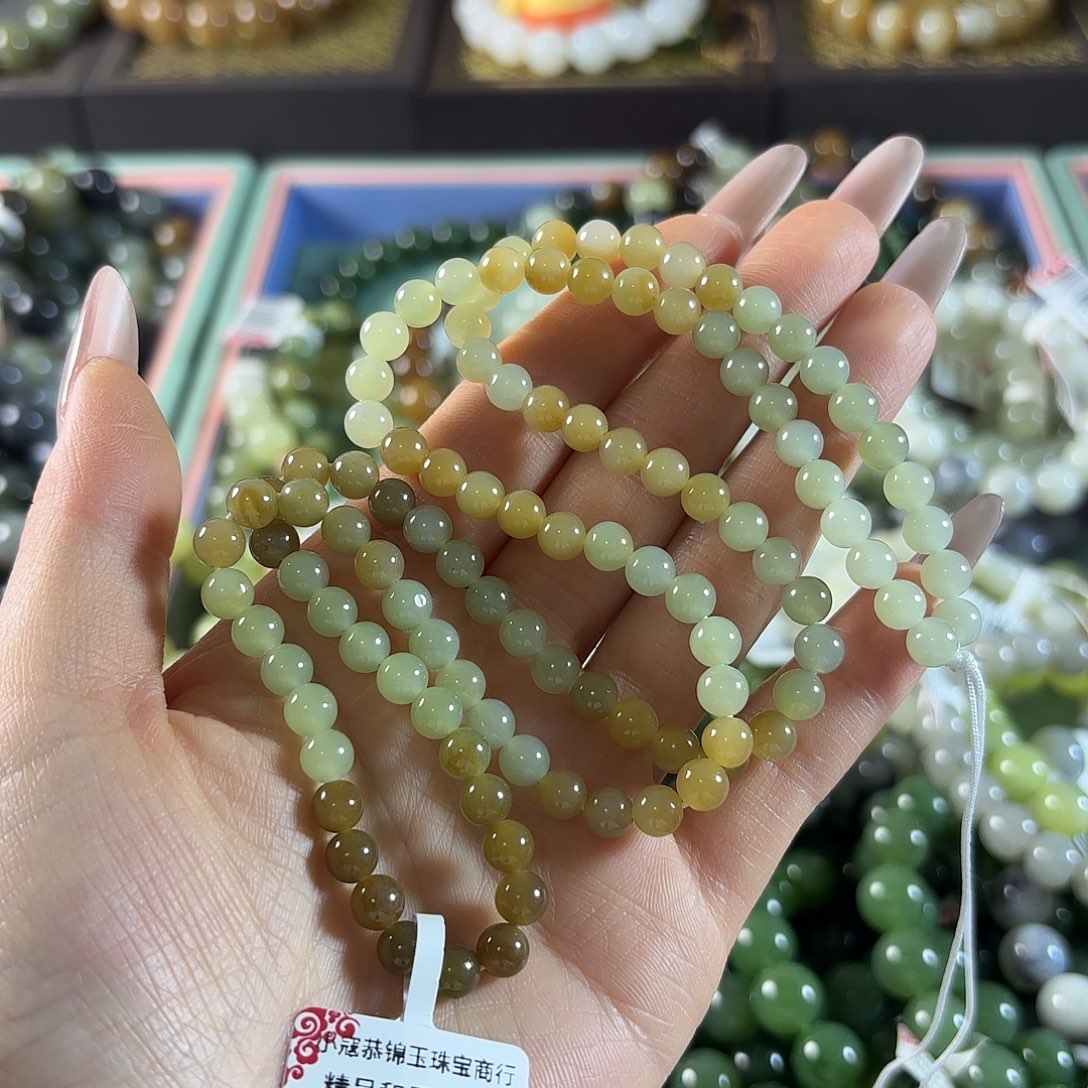 和田玉未镶嵌手链125