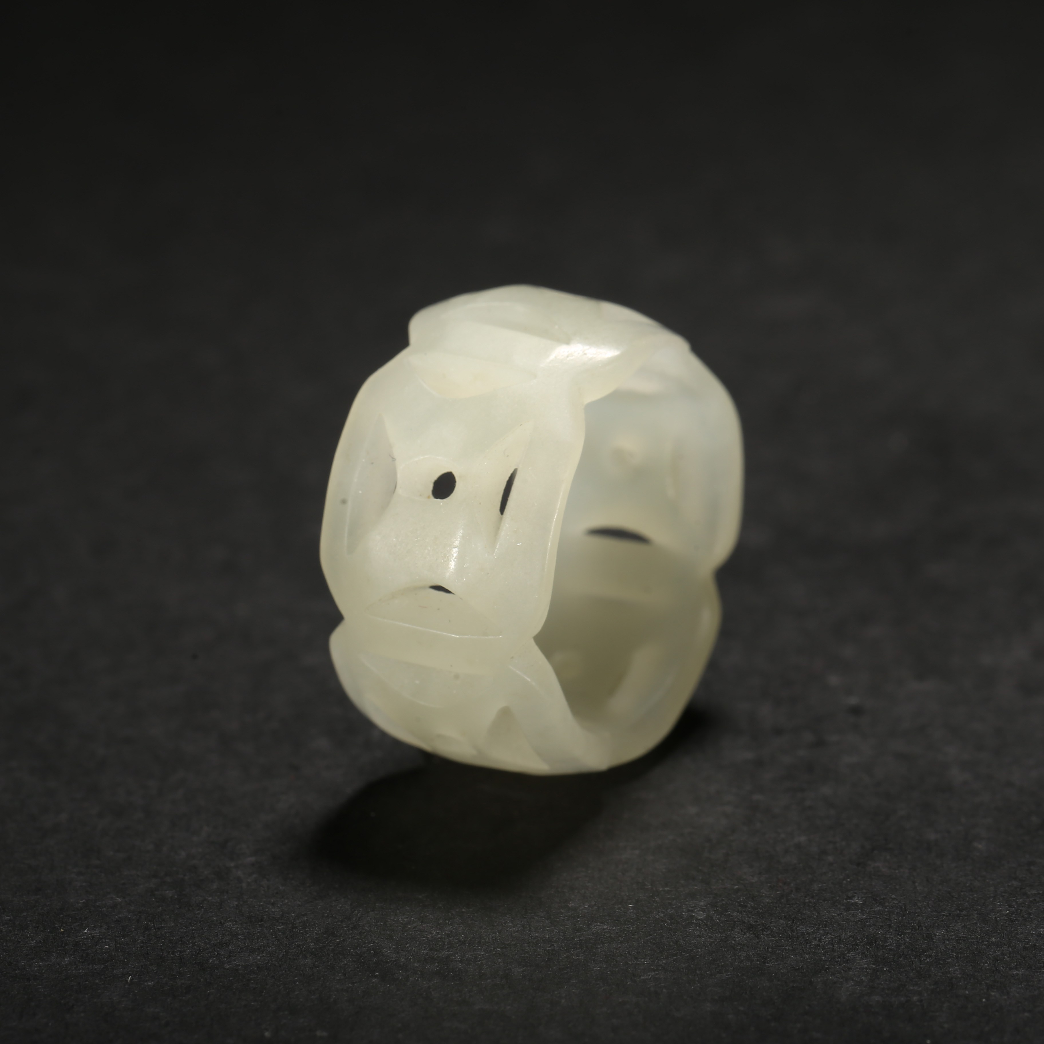 清代*钱纹玉指环/WBLGR25926103/和田玉【北京文博】