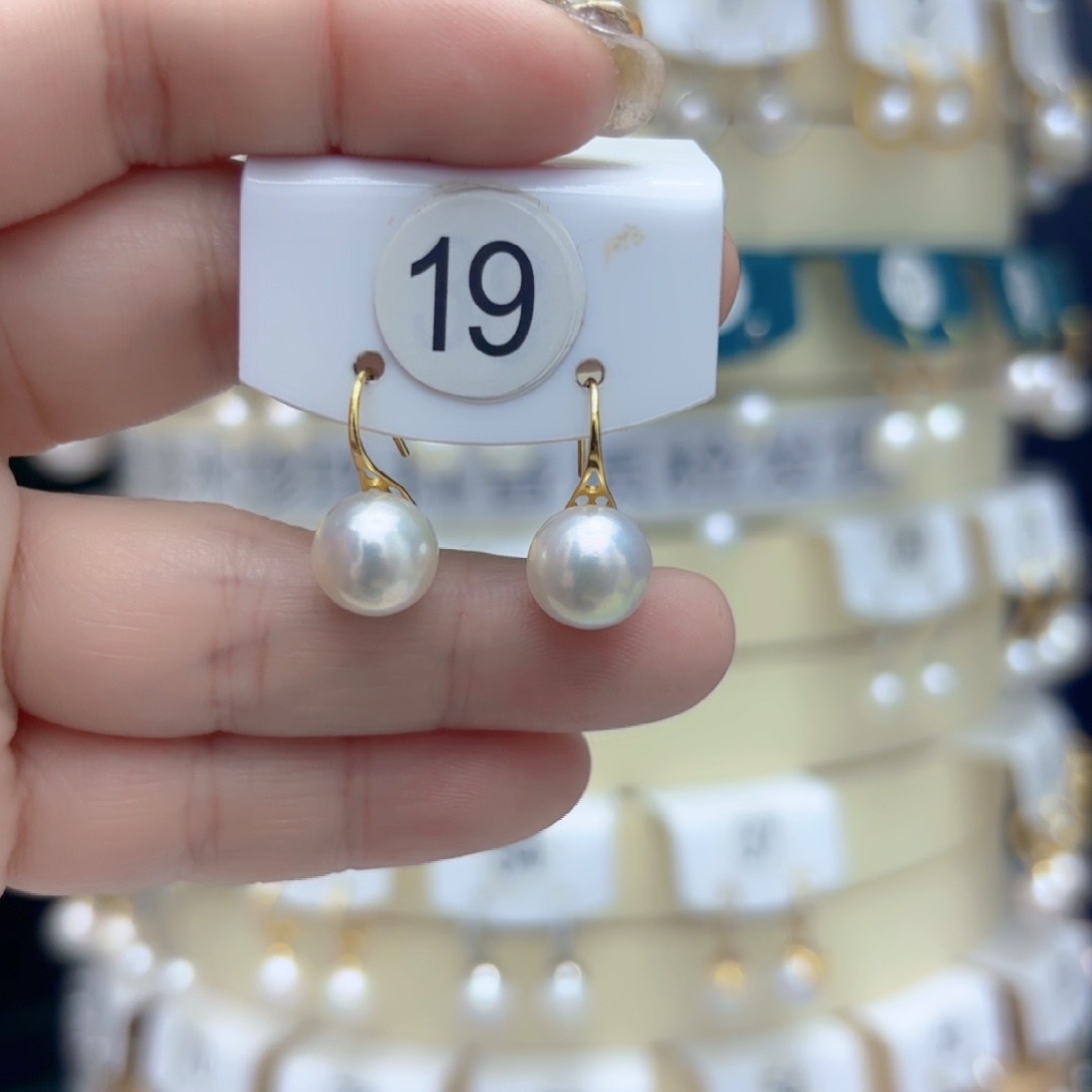 淡水珍珠耳饰银S925镶嵌