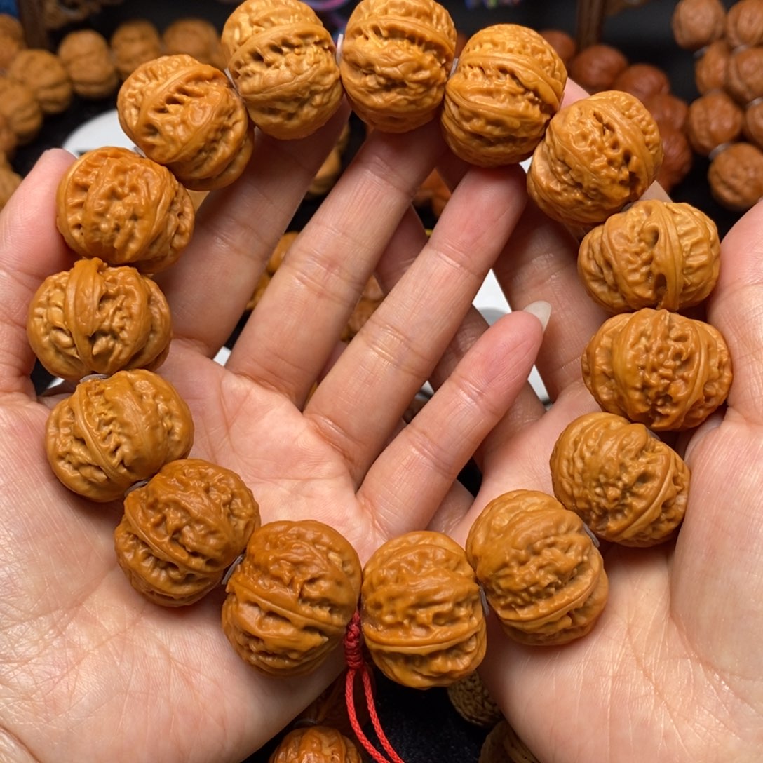 桃核手串风**里粗筋八棱磨盘