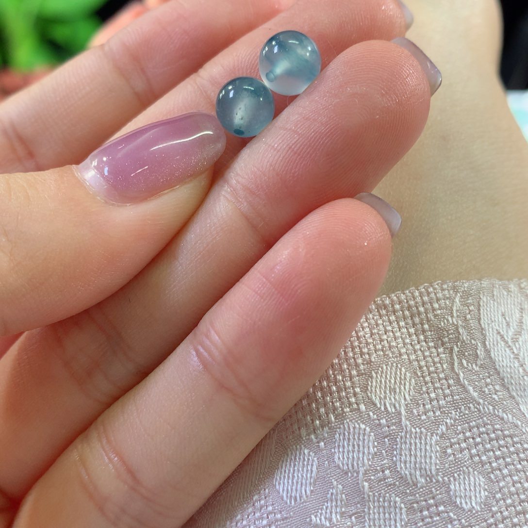 翡翠手串未镶嵌高冰钢星空蓝