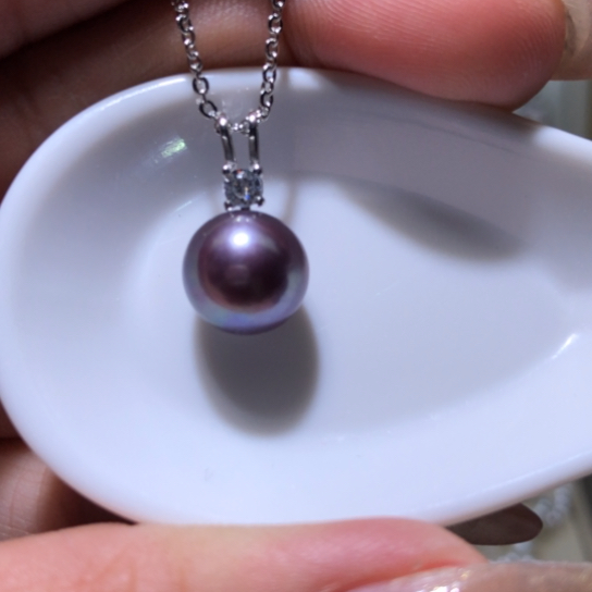 银S925镶嵌耳饰淡水珍珠