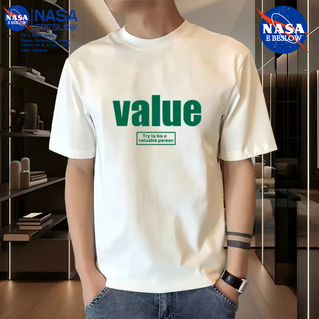 NASA纯棉春夏季短袖T恤夏季时尚运动印花上衣宽松潮流简约