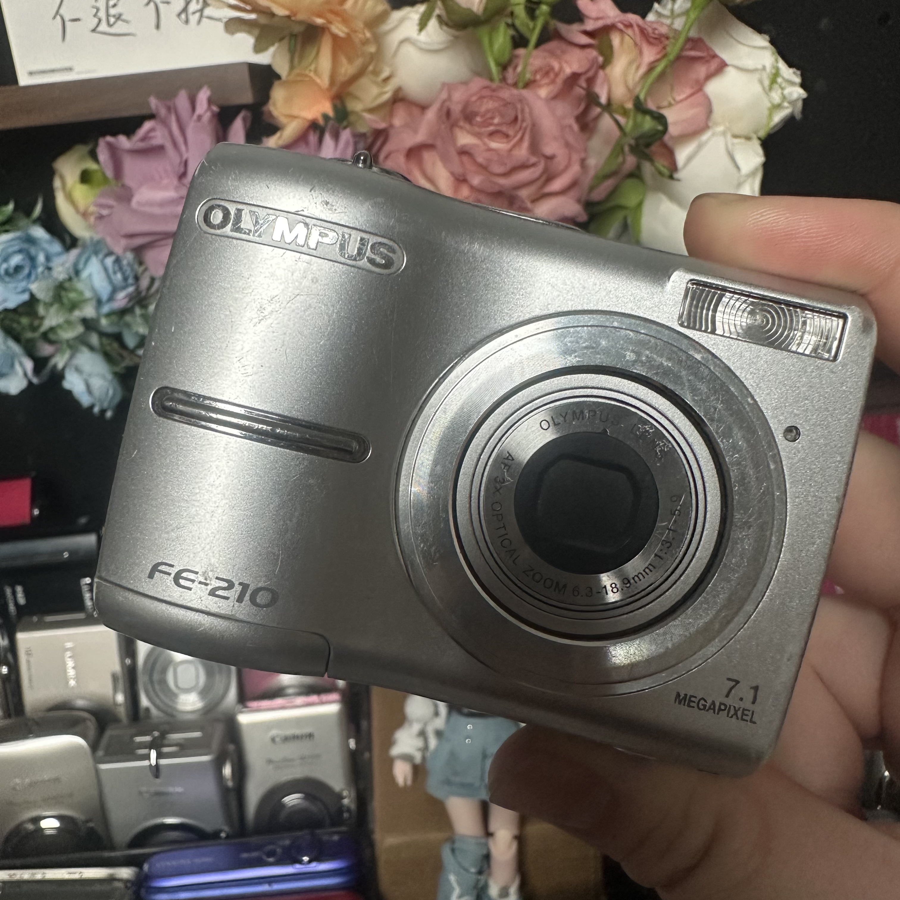 9新 Olympus/奥林巴斯 奥林巴斯fe310银色自备配件