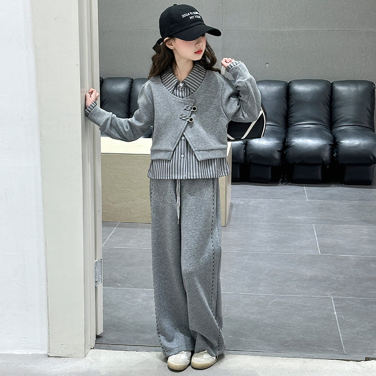 女童秋装2025新款套装洋气时髦童装秋季儿童女大童长袖两件套衣服