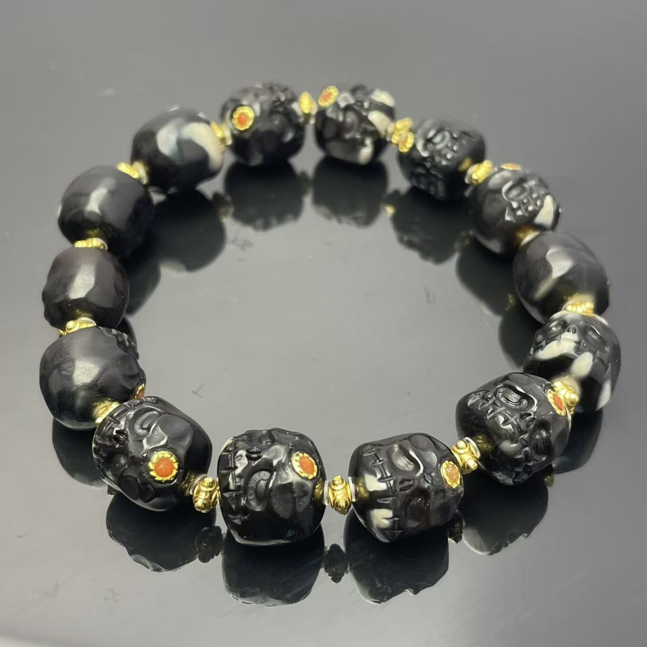 壹加师姐｜手工设计阿呆玛瑙阵阵多宝手串多样性发一7632N