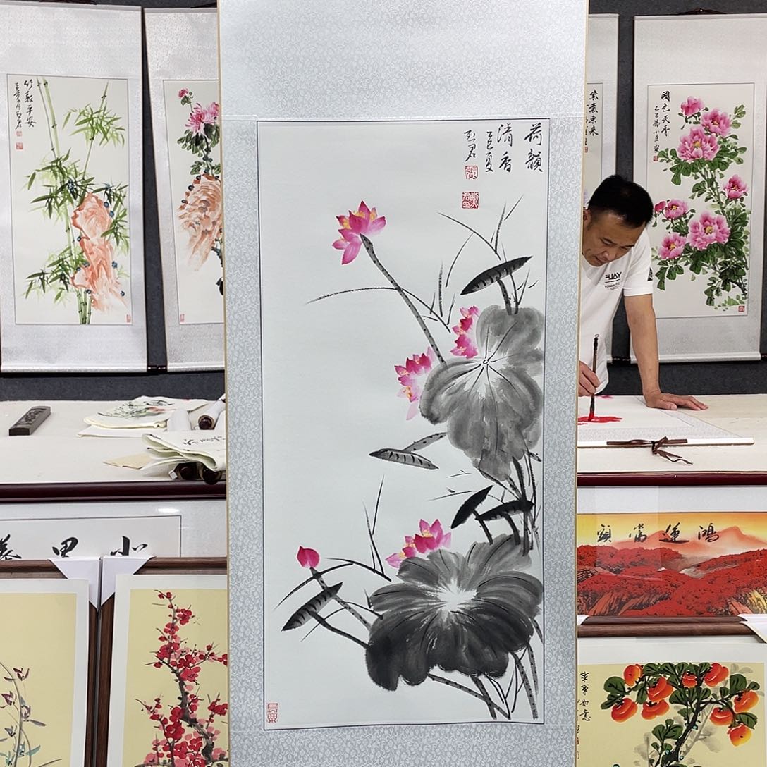 国画手绘手写作品
