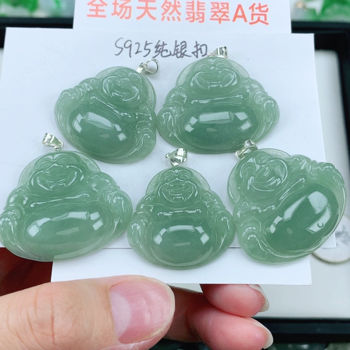 翡翠挂件银S925镶嵌多样性发其1