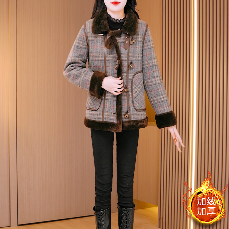 芙优雅新款气质时尚大气减龄休闲收腰显瘦短外套23844-LS