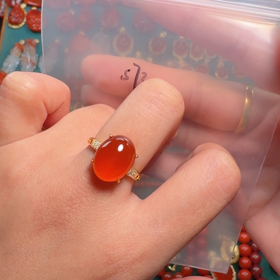 南红玛瑙南红银S925镶嵌