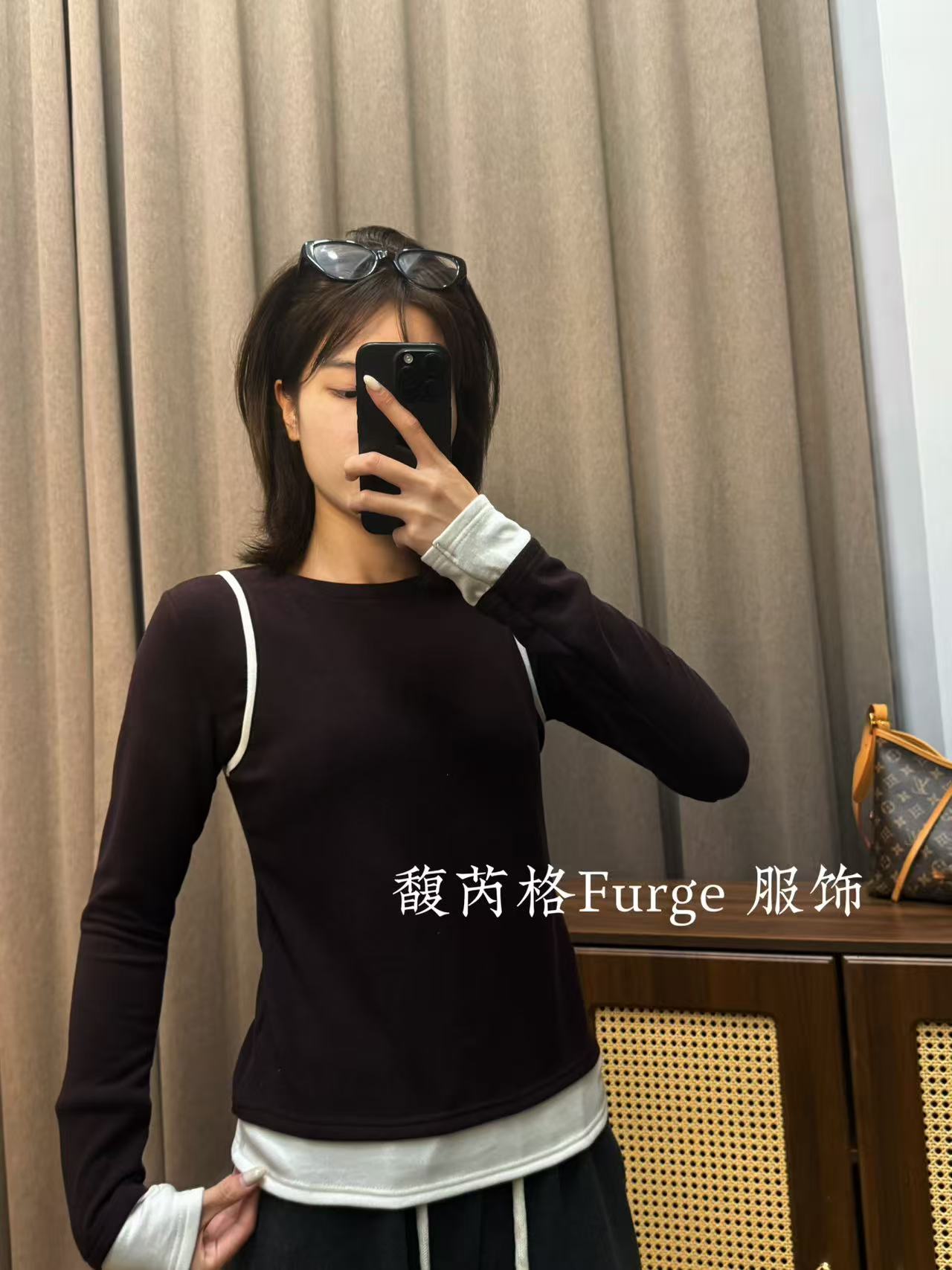 [馥芮格FUREG]-秋日柔韵 韩系简约显瘦修身长袖T恤女内搭上衣