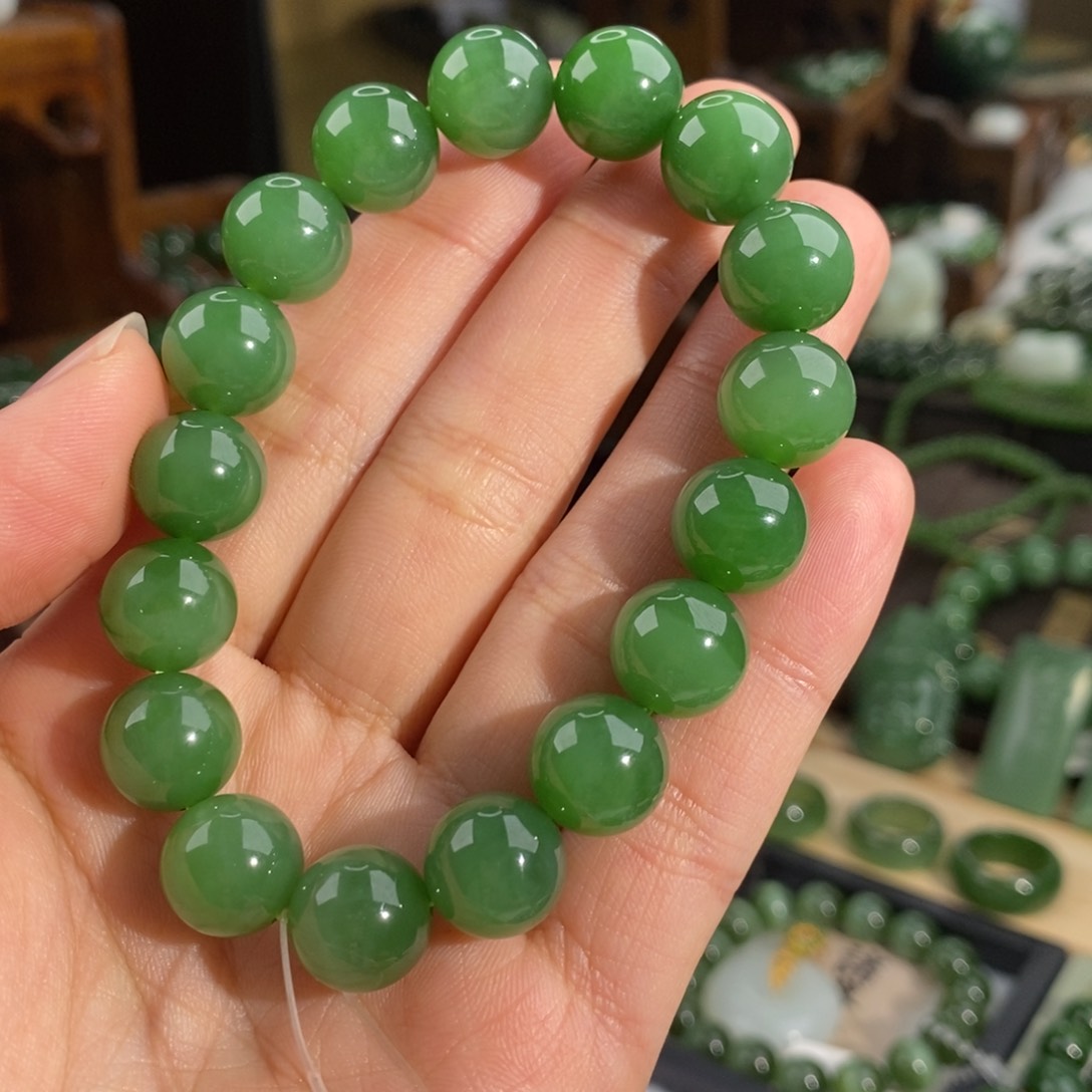 和田玉（碧玉）手链未镶嵌