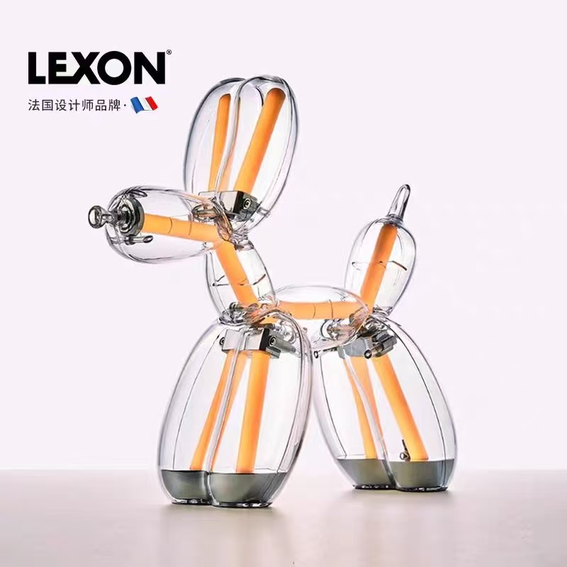 蹬红走绿｜LEXON × JEFF KOONS 杰夫昆斯气球狗音响氛围灯潮流摆件